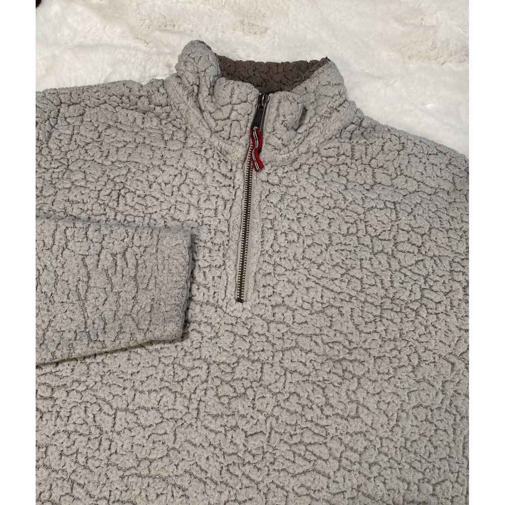 Southern Marsh‎ Women's Small Sherpa Oatmeal Taupe Quarter Zip Pullover